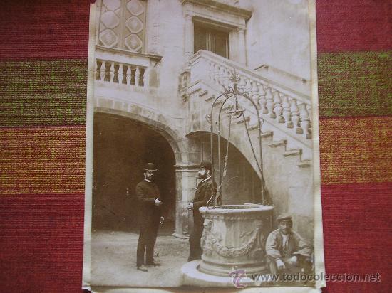 Antique Photography: FOTOGRAFIA  TORROELLA DE MONTGRI PATI DEL PALAU, CASA ROBERT PRINCIPIOS DE SIGLO