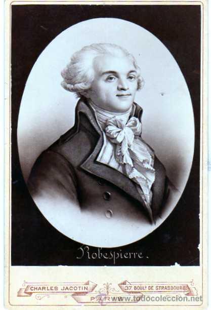 Fotografia antica: Fotografia tama&ntilde;o gabiente de Robespierre, polito frances. Charles Jacotin fotografo