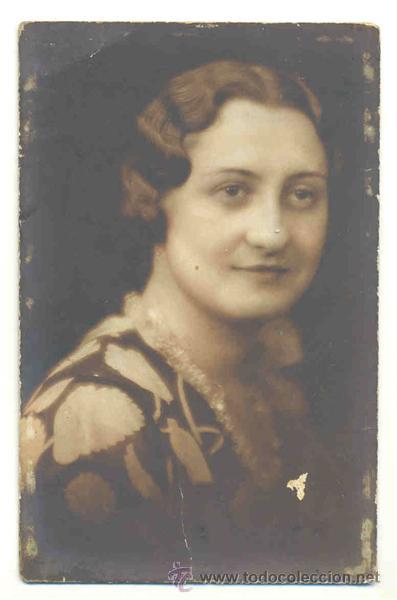 Fotografia antica: Foto se&ntilde;ora .. Sobre cat&oacute;n