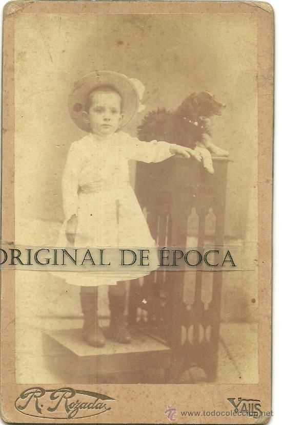 Alte Fotografie: (XJ-158)FOTOGRAFIA ALBUMINA SIGLO XIX REALIZADA POR RAMON ROZADA(VALLS) DE SU SOBRINA CLOTILDE