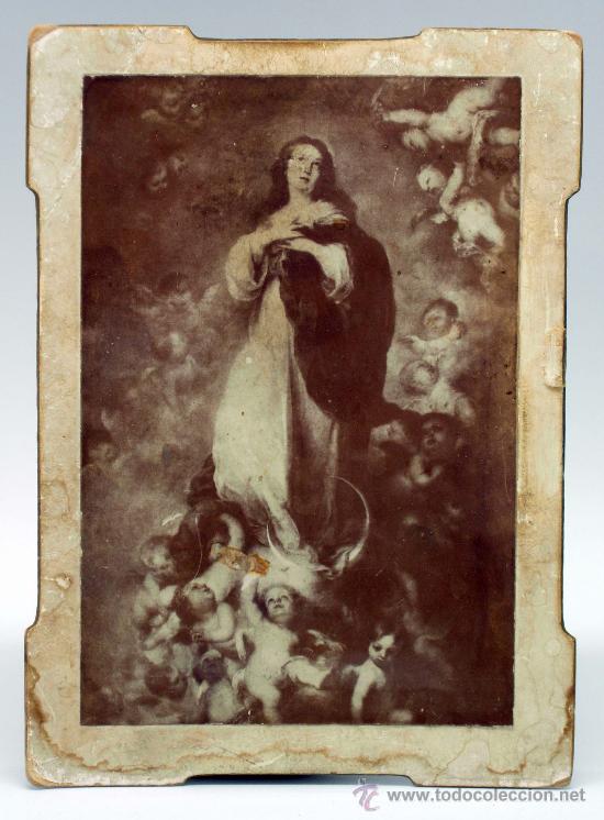 Fotograf&iacute;a antigua: Fotograf&iacute;a Inmaculada de Murillo PP s XX sin nombre estudio