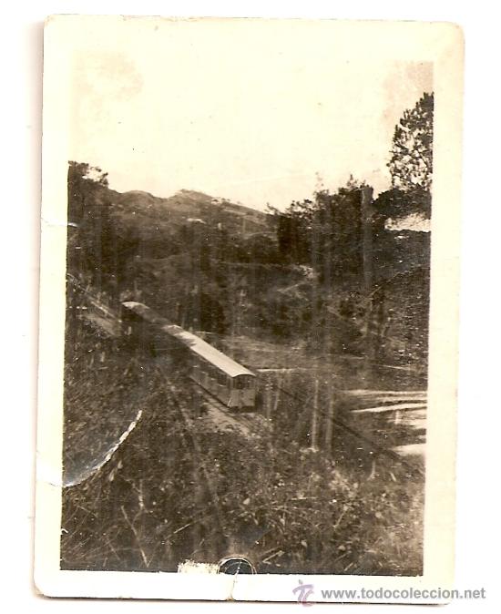 Fotograf&iacute;a antigua: Foto original de un funicular (Tema ferrocarril)
