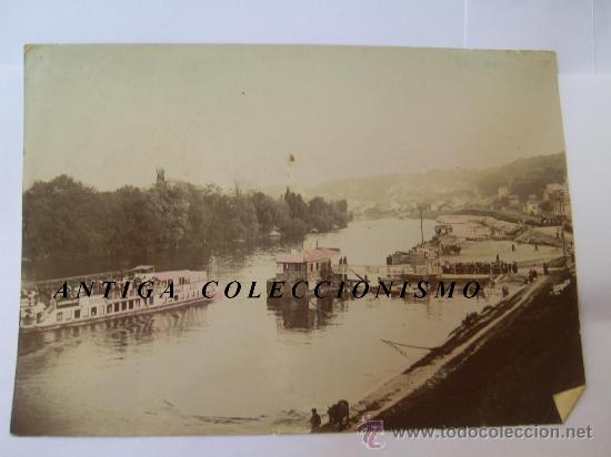 Antique Photography: Paisaje de rio. Francia. Fecha aproximada 1900-1910.