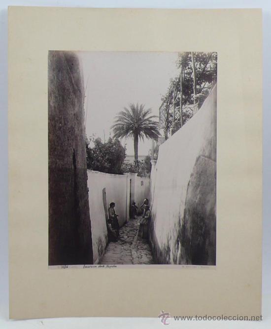Fotografia antica: Isla de Capri, Italia. 1890's. Foto: Giorgio Sommer. Alb&uacute;mina sobre cartulina.