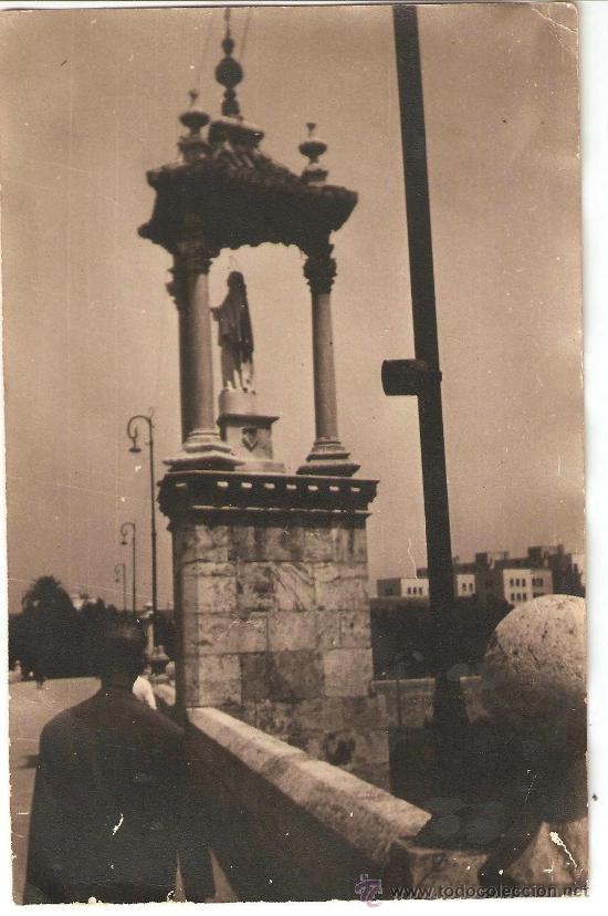Fotografia antiga: VALENCIA. PUENTE DEL REAL.18 X 12 CMS.