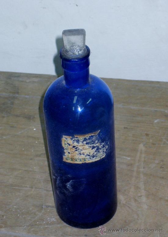Fotograf&iacute;a antigua: BOTELLA CRISTAL SOPLADO LABORATORIO FOTOGRAFICO FINALES S XIX