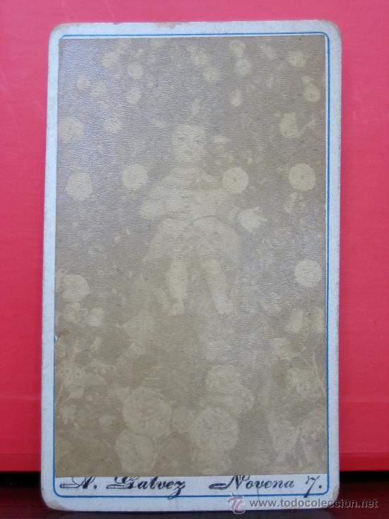 Fotograf&iacute;a antigua: FOTOGRAFIA ALBUMINA S XIX HACIA 1870 DE GALVEZ - NI&Ntilde;O JESUS - CADIZ