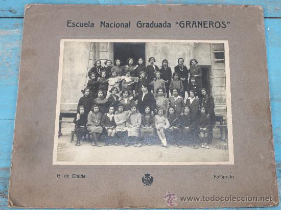 Fotografia antica: ANTIGUA FOTOGRAFIA DE LA ESCUELA NACIONAL GRANEROS - FOTOGRAFO G. DE OLALDE - 23,5 X 17,5 CM - EN