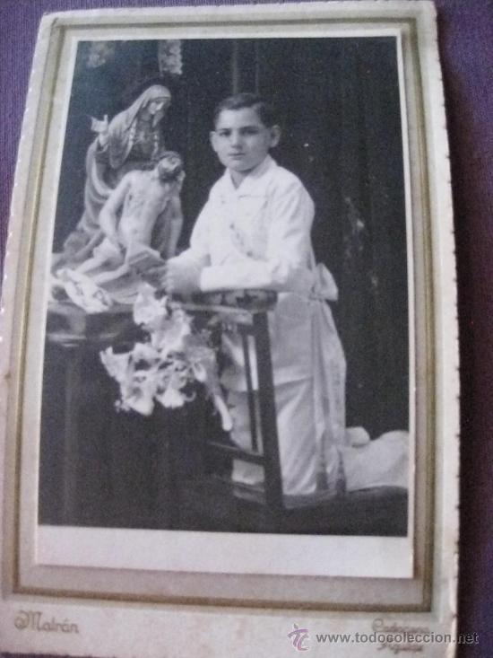 Fotografia antica: ni&ntilde;o de comunion