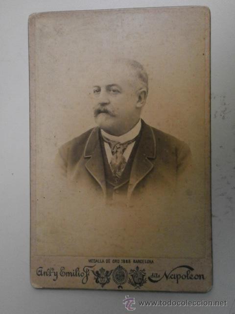 Fotograf&iacute;a antigua: FOTOGRAFIA ANTIGUA SE&Ntilde;OR FOTOGRAFO ANT Y EMILIO BARCELONA 11 X 16,5 CM     ALBUMINA-417