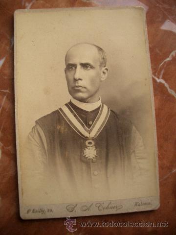 Antique Photography: Antigua foto de Cohner, Habana. Presidente de la Iglesia San Felipe. Pedro Prats