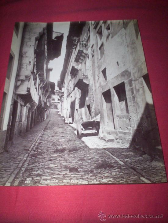 Fotografia antica: 21x27 cm. fuenterrabia ND fotografo s.XIX guipuzcoa euskadi neurdein