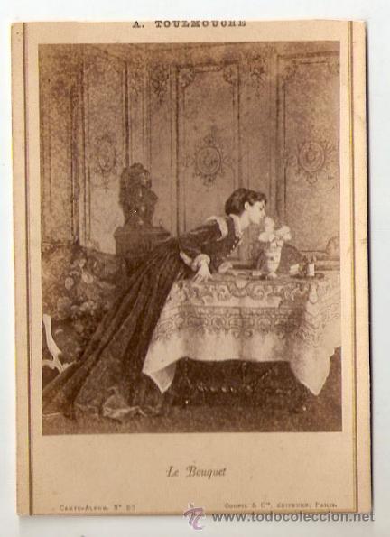 Fotografia antica: Le Bouquet - A.Toulmuche - Carte Album 28- Goupil & Cia. Editeur Paris. 11 x 15,1 cms. -Vell i Bell