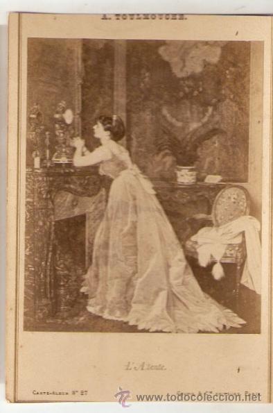 Fotografia antica: L'Atente - A.Toulmuche - Carte Album 27- Goupil & Cia. Editeur Paris. 11 x 15,1 cms. -Vell i Bell