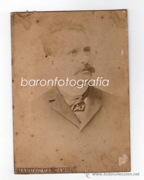 Fotografia antiga: Manuel Candamo Iriarte, pol&iacute;tico peruano. 1890's. 8x12 cm.