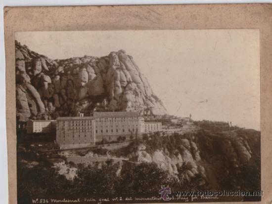 Antique Photography: Montserrat, n&ordm;536. Vista general, foto:. J. E. Puig. 17x23 cm.