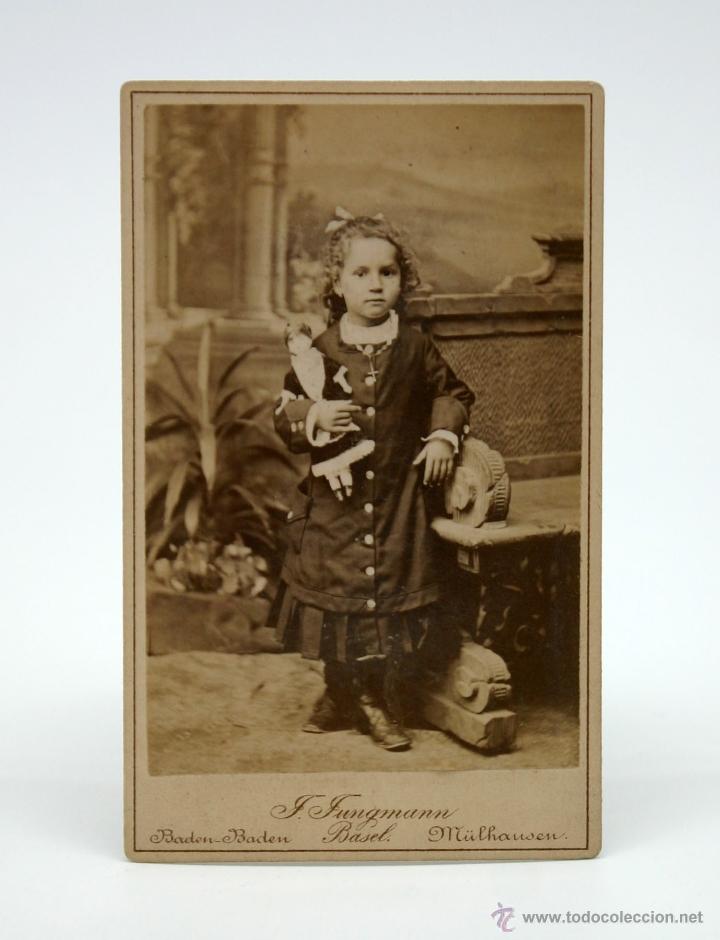 Antique Photography: Fotograf&iacute;a antigua ni&ntilde;a con mu&ntilde;eca, Franc&iacute;a S.XIX. J. Jungmann.