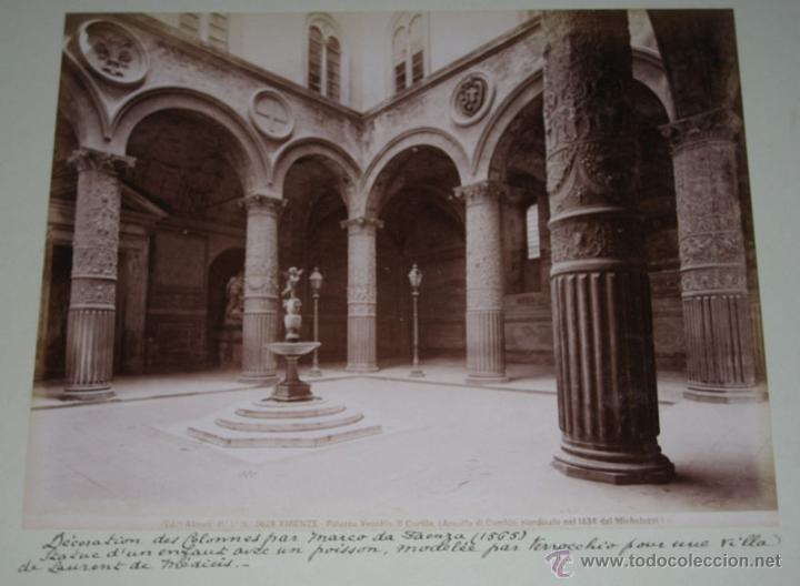 Fotografia antica: DOS FOTOGRAFIAS ALBUMINAS DE FLORENCIA - FOTOGRAFIA DE ED. ALINARI - MIDE CADA UNA 24,5 X 18,5 CMS -