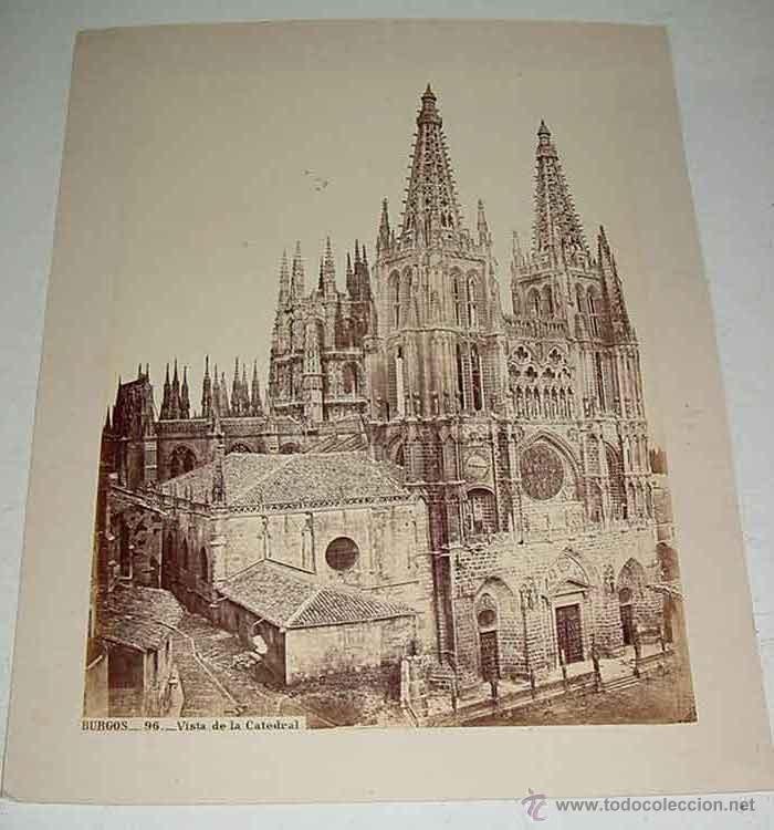 Fotografia antica: ANTIGUA FOTOGRAFIA ALBUMINA N&ordm; 96 DE LAURENT DE LA CATEDRAL DE BURGOS - MUY GRANDE MIDE 34,5 X 25,5