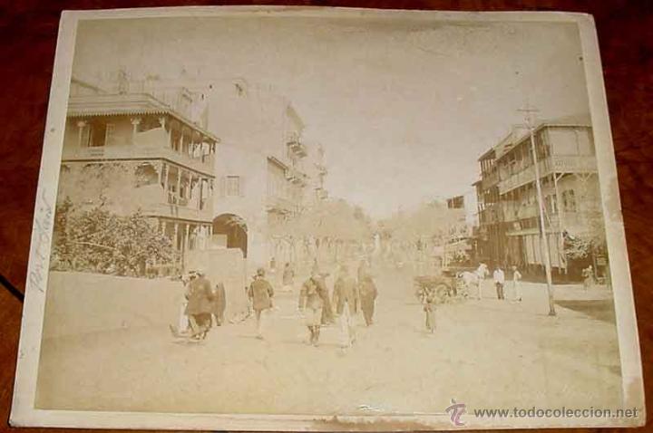 Fotografia antica: 2 OLD PHOTO ALBUMEN - PORT SAID  is a northeastern Egyptian city near the Suez Canal - EN LA MISMA C