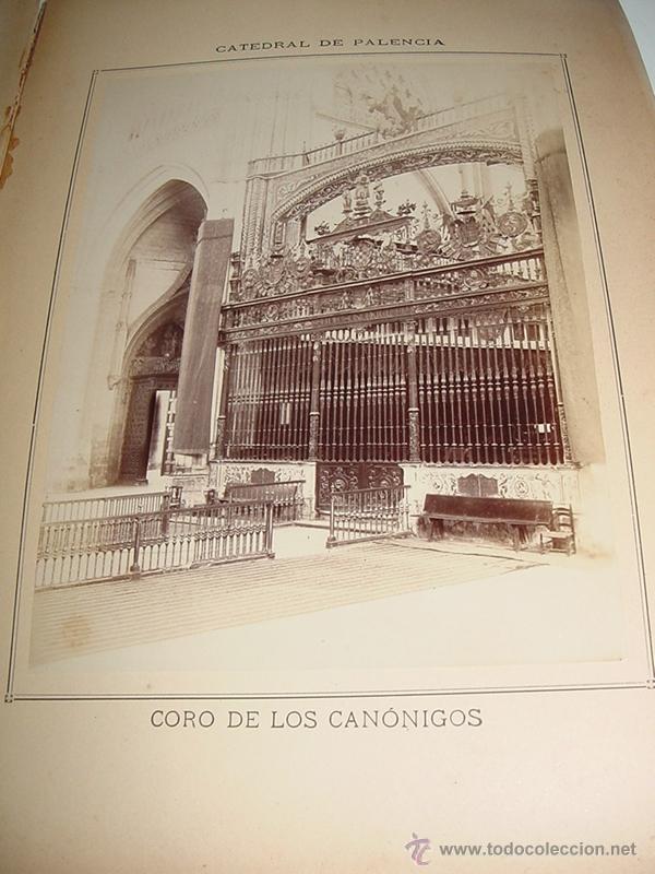 Fotografia antica: ANTIGUA FOTOGRAFIA ALBUMINA DE LA CATEDRAL DE PALENCIA . CORO DE LOS CANONIGOS - MIDE 22,5 X 16 CMS.