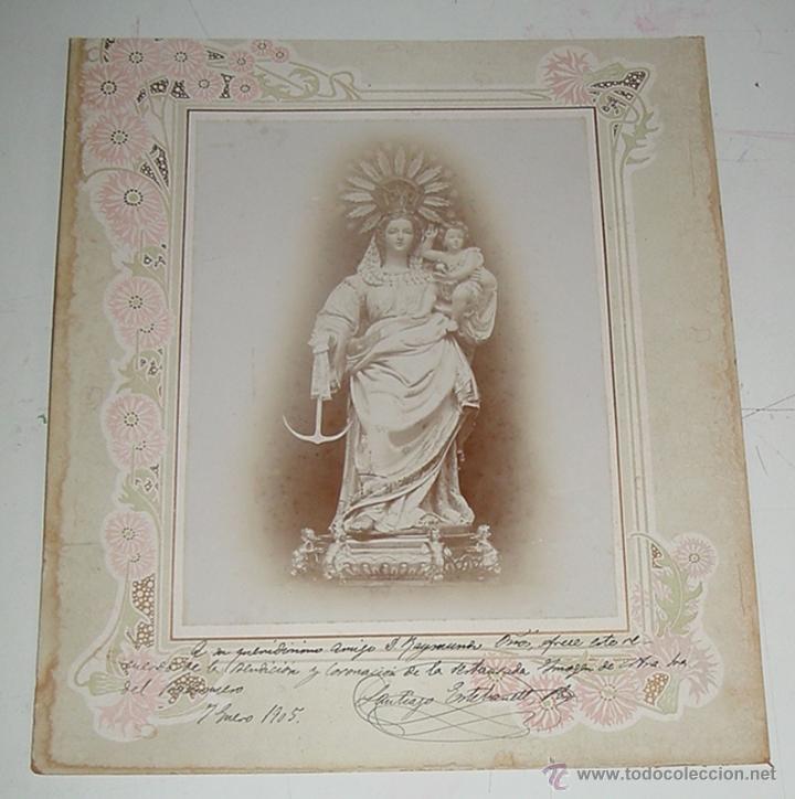 Fotografia antica: ANTIGUA FOTOGRAFIA ALBUMINA DE NUESTRA SE&Ntilde;ORA DEL BUEN SUCESO - CON DEDICATORIA EN LA PARTE INFERIOR