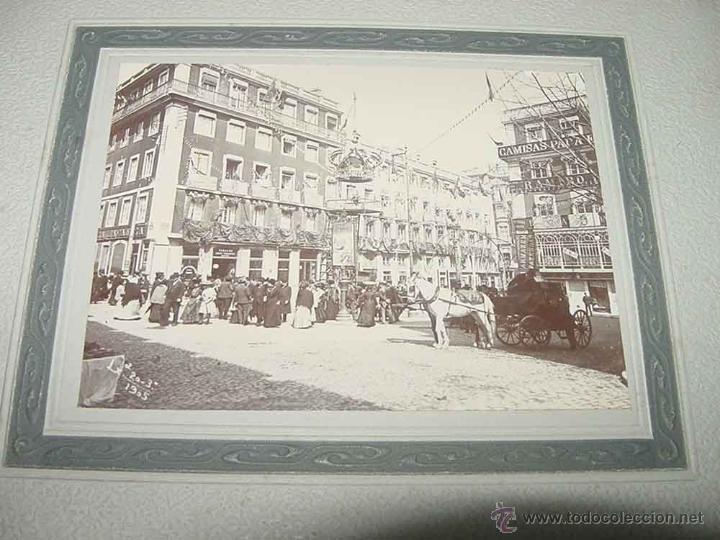 Fotografia antica: ANTIGUA FOTOGRAFIA ALBUMINA DE SINTRA (PORTUGAL) EN 1905 . VISITA DE LA FAMILIA REAL DE PORTUGAL - E