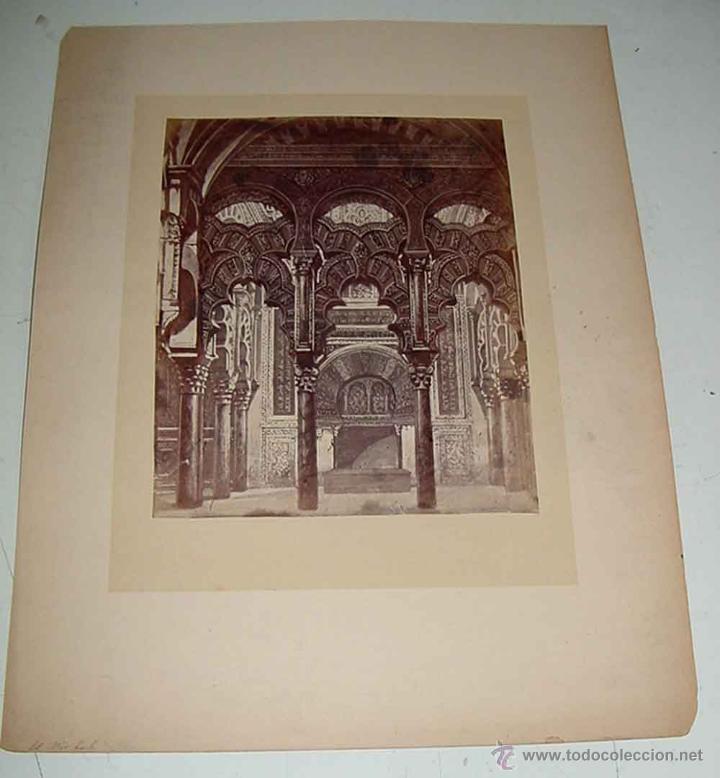 Fotografia antica: ANTIGUA FOTOGRAFIA ALBUMINA DE CORDOBA, LA MEZQUITA - FINALES SIGLO XIX PRINCIPIOS DEL XX - MIDE 39