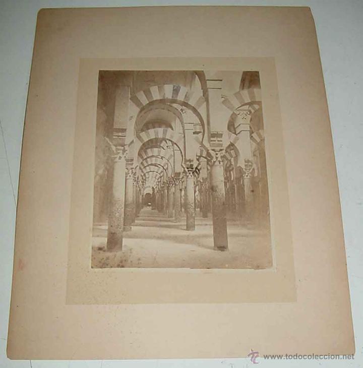 Fotografia antica: ANTIGUA FOTOGRAFIA ALBUMINA DE CORDOBA, LA MEZQUITA - FINALES SIGLO XIX PRINCIPIOS DEL XX - MIDE 39
