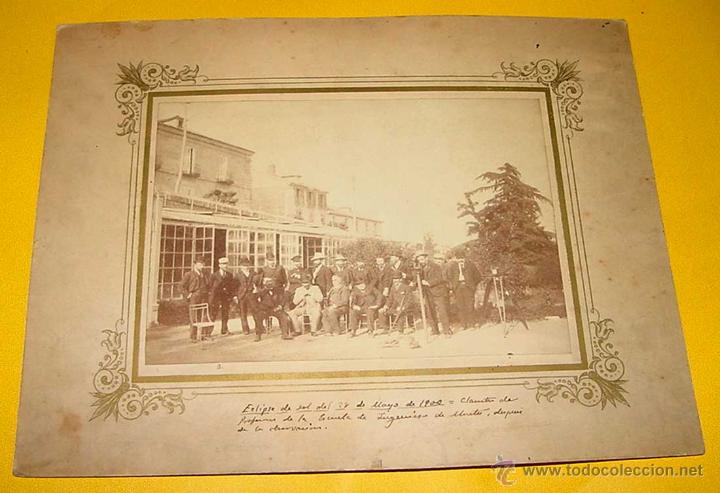 Antique Photography: ANTIGUA FOTOGRAFIA ALBUMINA DEL CLAUSTRO DE PROFESORES DE LA ESCUELA DE INGENIEROS DE MONTES - MADRI