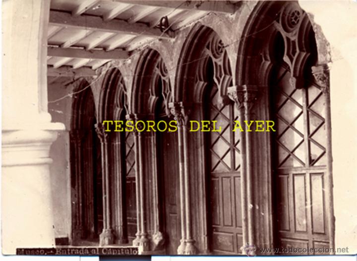 Fotografia antiga: ANTIGUA FOTOGRAFIA ALBUMINA ORIGINAL DEL FOTOGRAFO FRANCISCO ZAGALA, MUSEO, ENTRADA AL CAPITULO, PON
