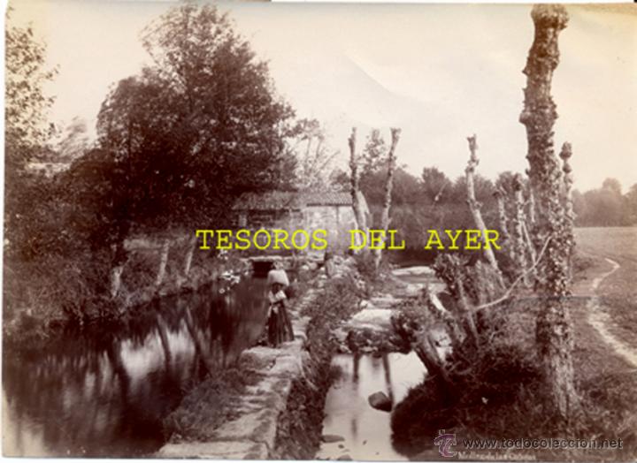 Fotografia antiga: ANTIGUA FOTOGRAFIA ALBUMINA ORIGINAL DEL FOTOGRAFO FRANCISCO ZAGALA, MOLINO DE LAS CABRAS, PONTEVEDR