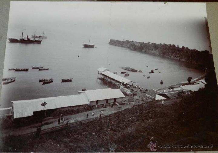 Antique Photography: ANTIGUA FOTOGRAFIA ALBUMINA DE GUINEA ECUATORIAL, FINALES DEL SIGLO XIX, BAHHIA DE SANTA ISABEL, LA