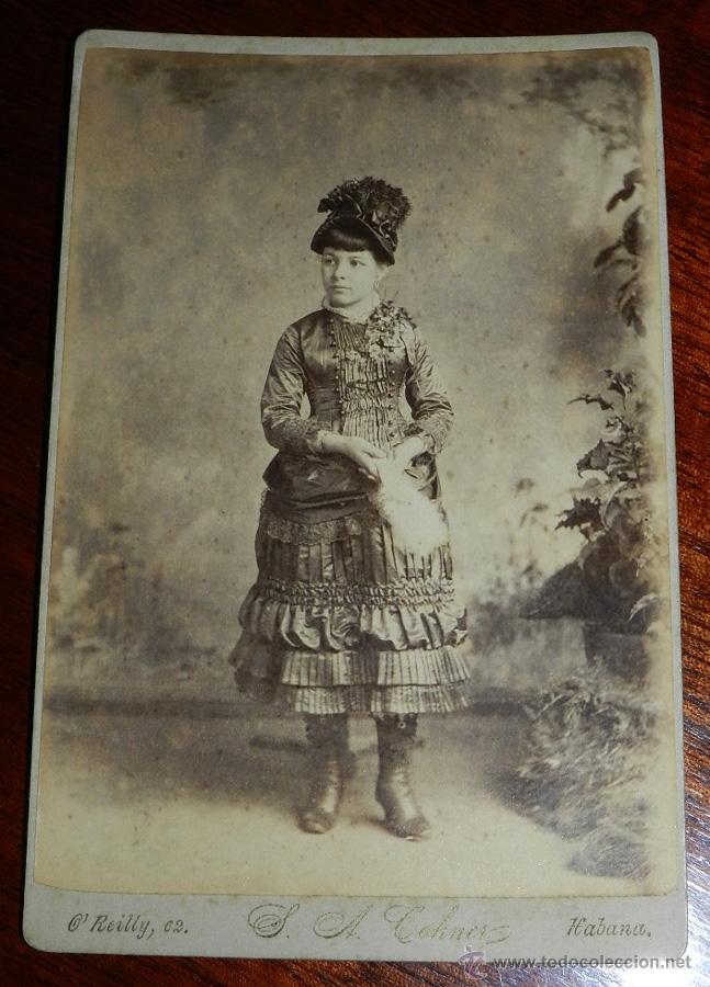 Fotografia antica: ANTIGUA FOTOGRAFIA ALBUMINA DE UNA JOVEN, FINALERS DEL SIGLO XIXS. POR EL FOTOGRAFO  A. COHNER, REAL