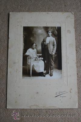 Fotograf&iacute;a antigua: Fotograf&iacute;a antigua de matrimonio. E. Chicano. Ayacucho.M&eacute;xico.