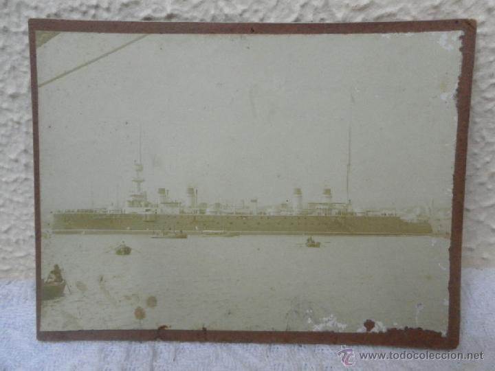 Antique Photography: Fotograf&iacute;a de barco. Sobre cart&oacute;n