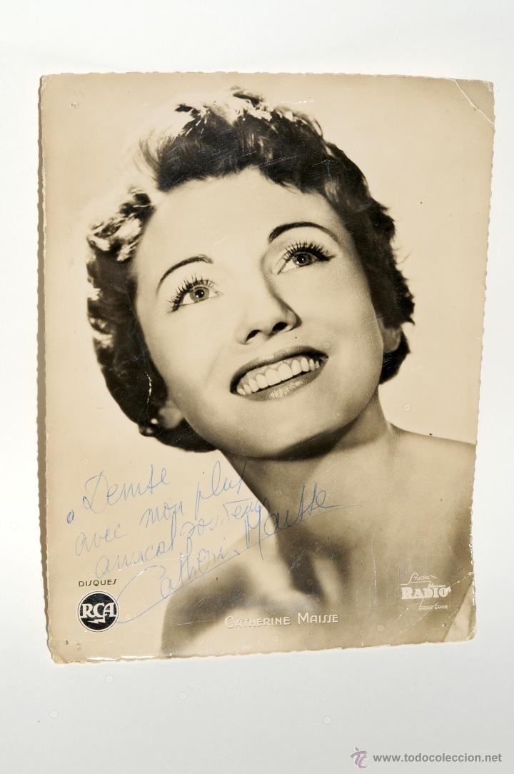 Fotograf&iacute;a antigua: ANTIGUA FOTOGRAFIA DEDICADA Y FIRMADA POR CATHERINE MAISSE