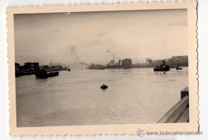 Antique Photography: FOTOGRAFIA DEL PUERTO DE SANTANDER EN 1957 - FOTO ANTIGUA
