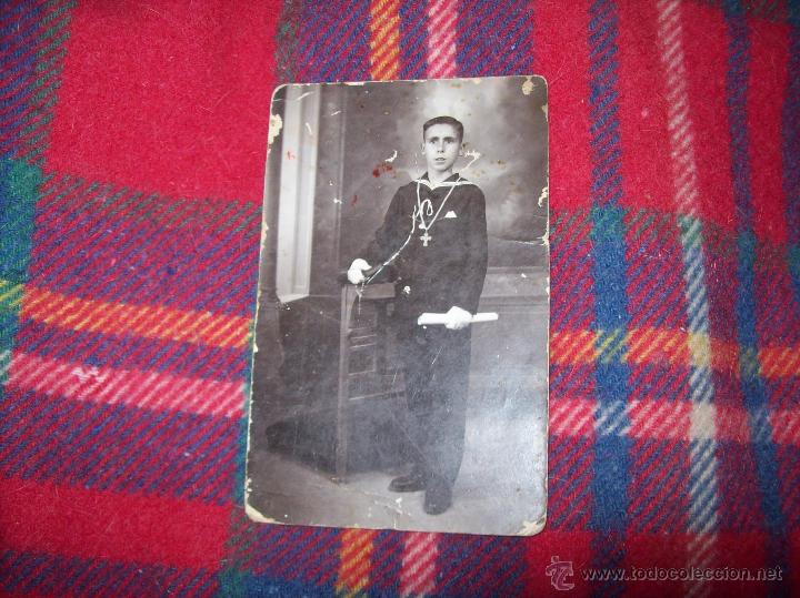 Fotografia antica: FOTO NUM. 96 : MAGN&Iacute;FICA FOTOGRAF&Iacute;A DE UN NI&Ntilde;O VESTIDO DE  COMUNI&Oacute;N.A&Ntilde;OS 20-30.