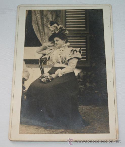 Fotograf&iacute;a antigua: FOTOGRAFIA ANTIGUA - ELEGANTE CHICA DE FINALES DEL SIGLO XIX