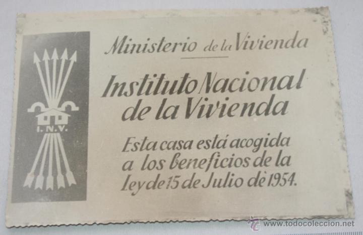 Fotograf&iacute;a antigua: FOTOGRAFIA ANTIGUA, INSTITUTO NACIONAL DE LA VIVIENDA - CIRCA 1960 - PAPEL GRUESO PLASTICO