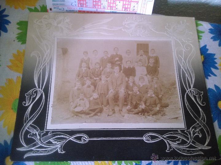 Fotograf&iacute;a antigua: Excelente alb&uacute;mina. Grupo escolar