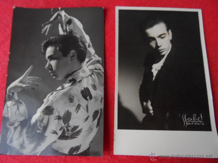 Fotograf&iacute;a antigua: foto firmada antigua flamenco lote 2 fotos bailarin j van buggenhaut bruxelles