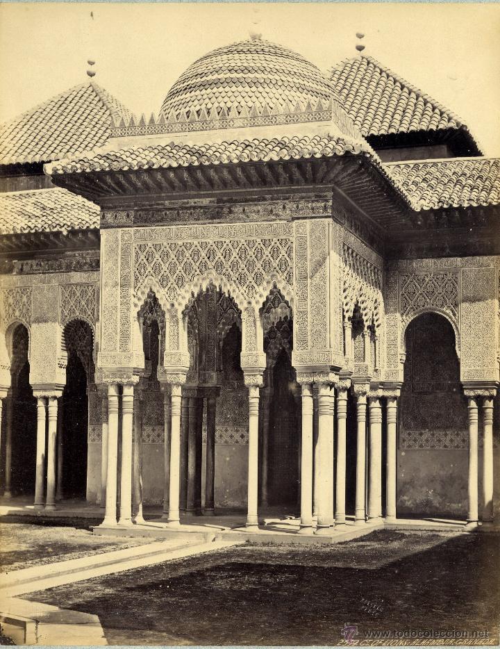 Antique Photography: Francis Frith's series Alhambra templete patio de los Leones.