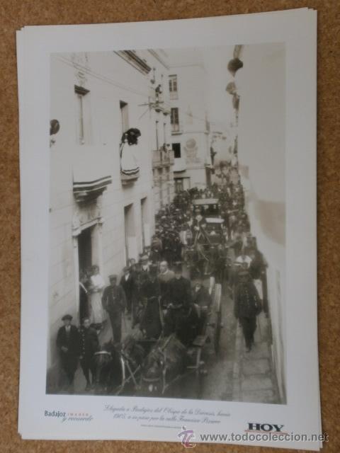 Photographie ancienne: LAMINAS DE BADAJOZ LLEGADA A BADAJOZ DEL OBISPO DE LA DIOSIS, HACIA 1905.A SU PASO POR ALBUMINA-1175
