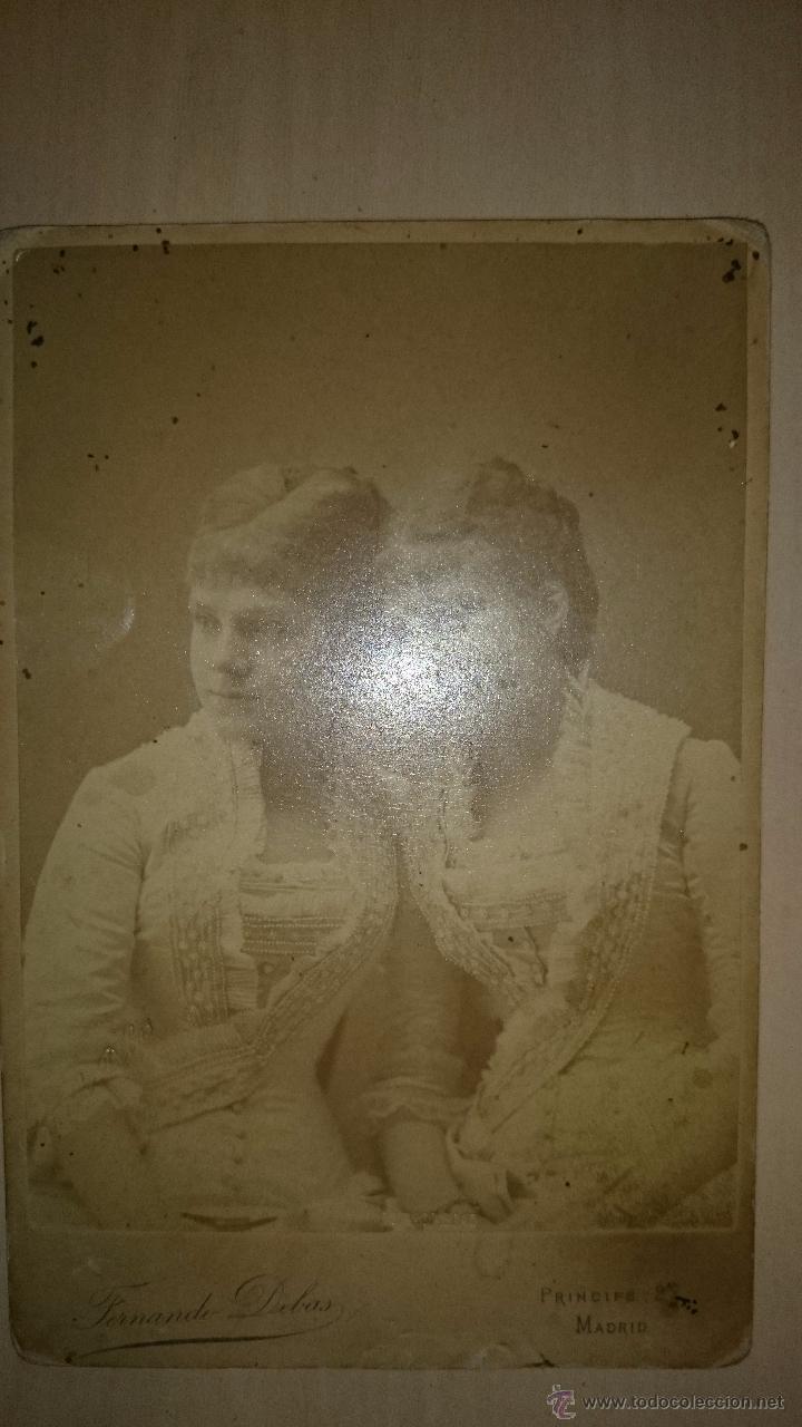 Fotografia antiga: FOTOGRAFIA - INFANTAS EULALIA MARIA DE LA PAZ DE BORBON HERMANAS ALFONSO XII - F. DEBAS