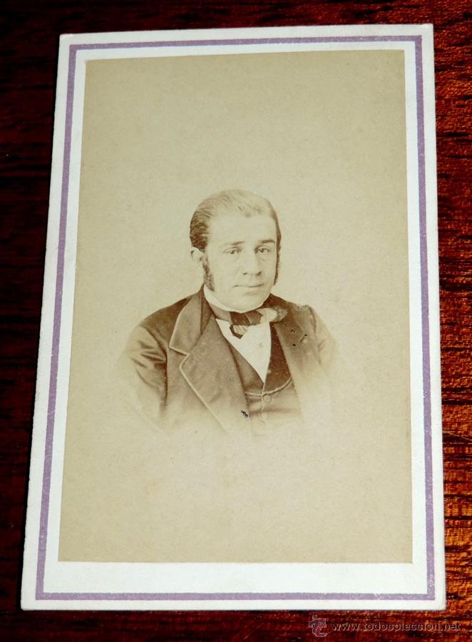 Fotografia antica: Fotografia albumina de caballero de 1875 aproximadamente, CARTE DE VISITE, CDV FOTOGRAFO J. NAL Y CI