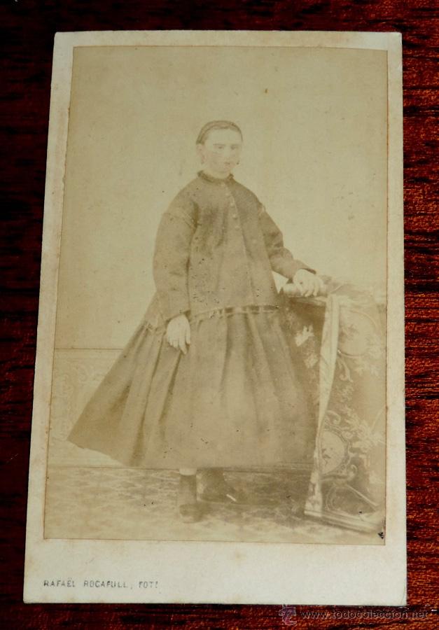 Fotografia antica: ANTIGUA FOTOGRAF&Iacute;A ALBUMINA. TIPO CDV - S.XIX. FOT&Oacute;GRAFO RAFAEL ROCAFULL - CADIZ - CALLE ANCHA N. 24