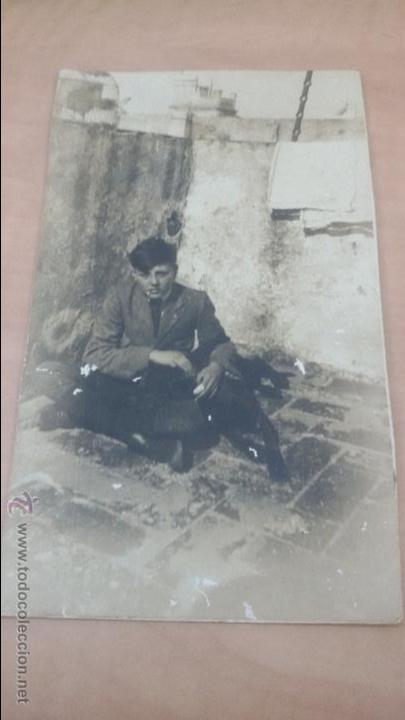 Alte Fotografie: FOTOGRAFIA FOTO HOMBRE AZOTEA DE CADIZ - MEDIDA 13X8CM