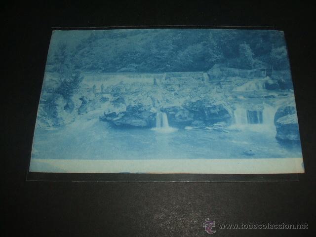 Fotografia antica: CANGAS DE ONIS ASTURIAS ANTIGUA CIANOTIPIA PAISAJE RIO